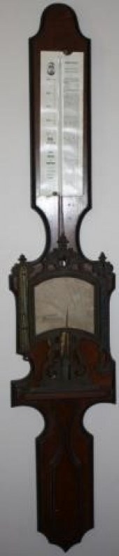 19TH C STICK BAROMETER , N. M.