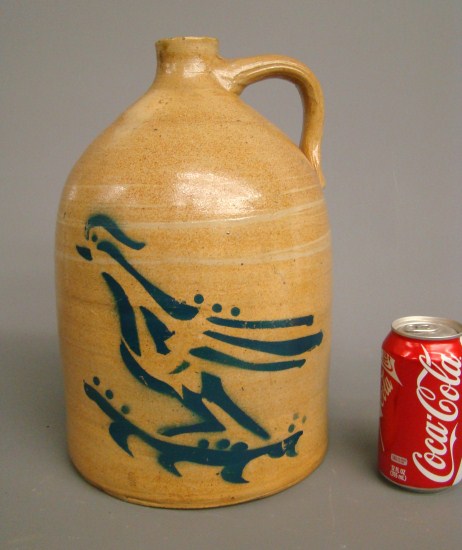 19th c. stoneware crock ''Fisher