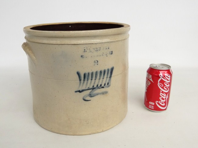 19th c. stoneware two gallon