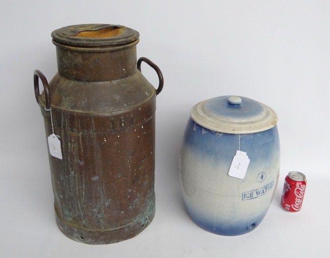 19th c. stoneware water cooler