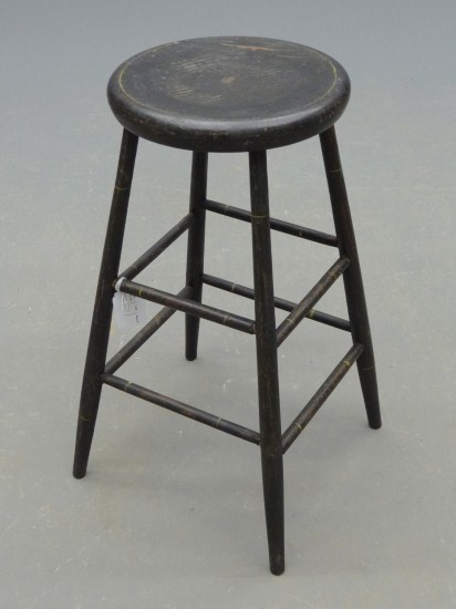 19th c. stool in black paint.