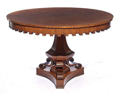 19TH C SWEDISH WALNUT ROUND