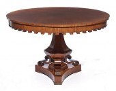 19TH C SWEDISH WALNUT ROUND DI
