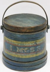 19TH C SWING HANDLE FIRKIN BY