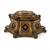 19TH C. TAHAN GILT BRONZE & EN