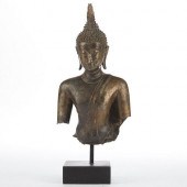 19TH C. THAI BRONZE/SILVER BUD