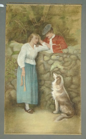 19th c. theater painting man