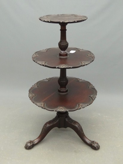 19th c. three tiered mahogany