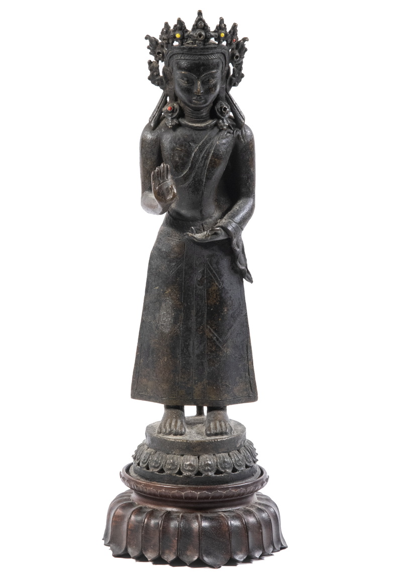 19TH C. TIBETAN BRONZE ALTAR FIGURE