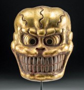 19TH C. TIBETAN DANCE MASK CIT