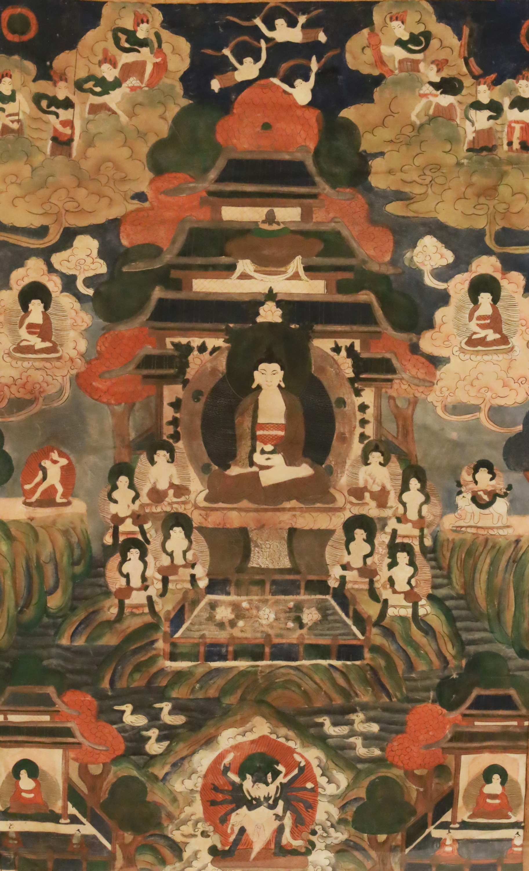 19TH C. TIBETAN THANGKA OF BUDDHA