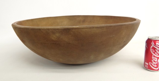 19th c. tiger maple wooden bowl.