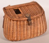 19TH C. TIGHT WOVEN WICKER FIS
