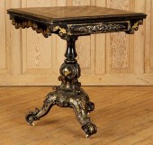 19TH C. TILT TOP GAMES TABLE C