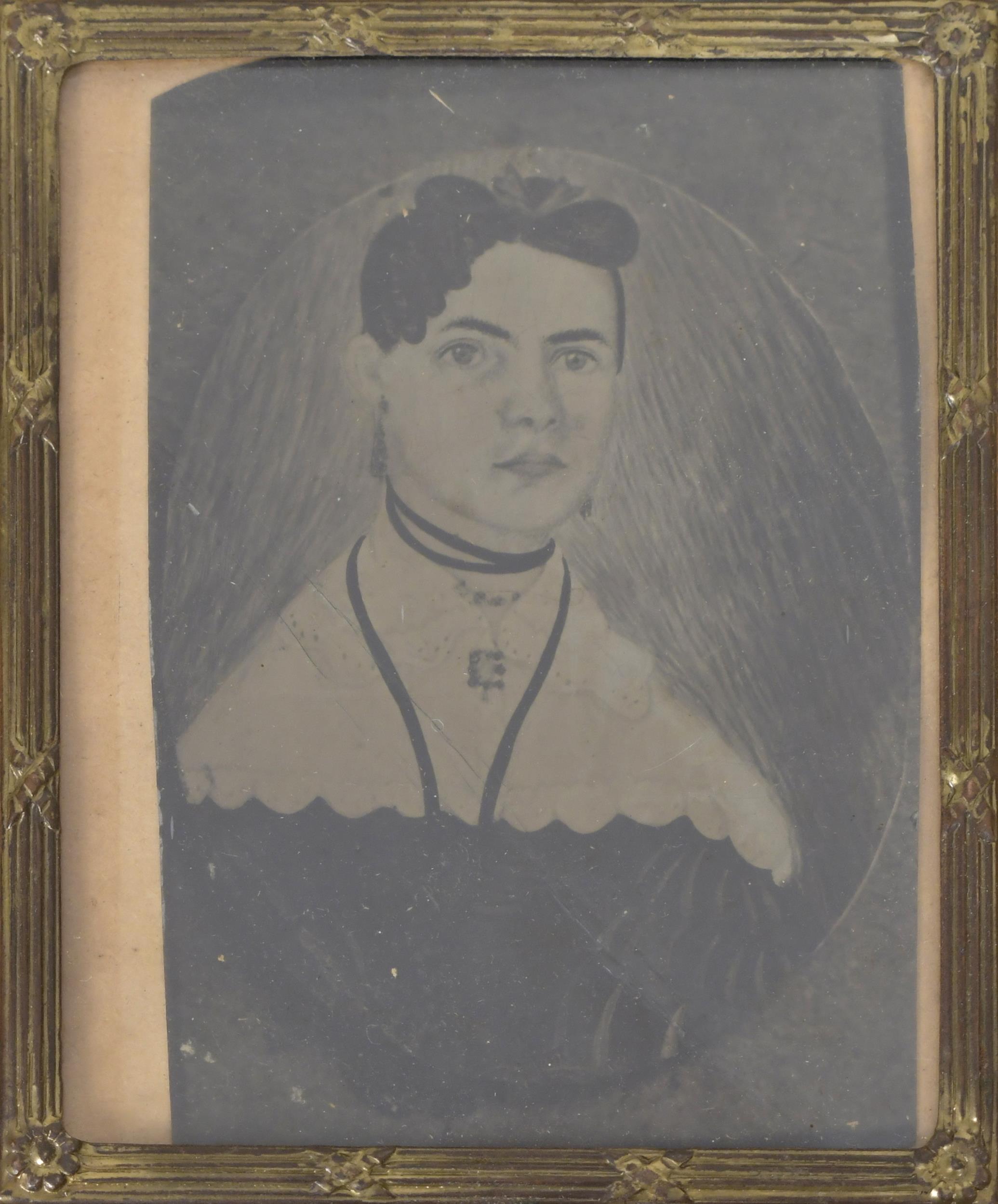 19TH C. TIN TYPE, NH PORTRAIT AFTER
