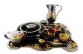 19TH C. TOLEWARE, FIFTEEN PIEC