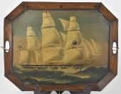 19TH C. TOLEWARE SHIPS TRAY, F