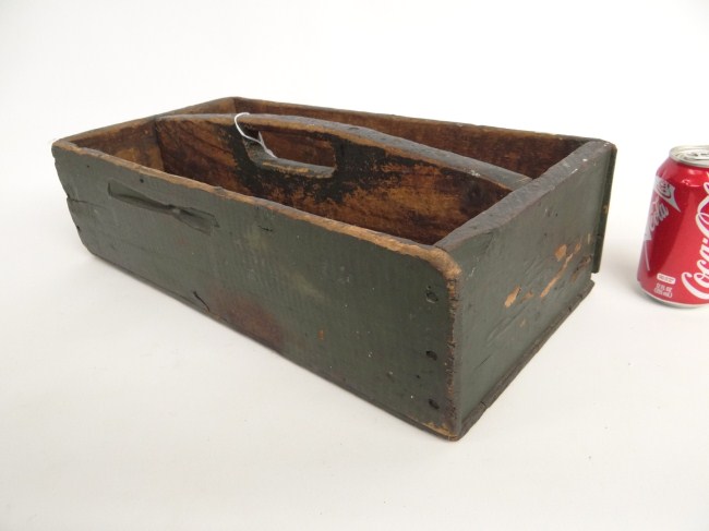 19th c. tool carrier in old green