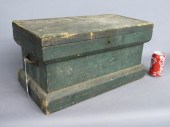 19th c. toolbox in green paint