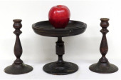 19TH C. TREENWARE CANDLESTICKS