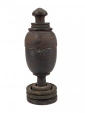 19TH C. TREENWARE WOODEN COVER