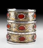 19TH C. TURKOMAN SILVER BRACEL