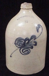 19th C. two gallon salt glazed