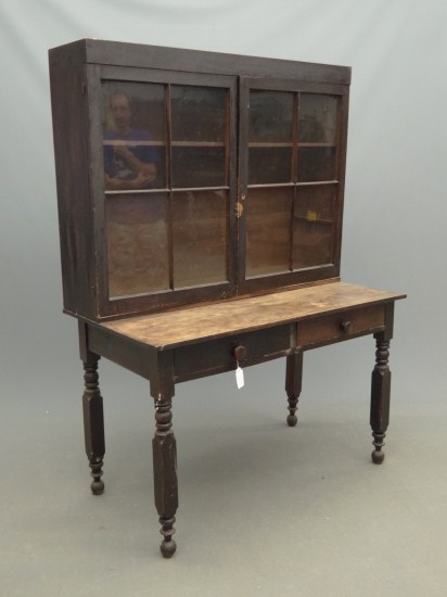 19th c. two part plantation desk.