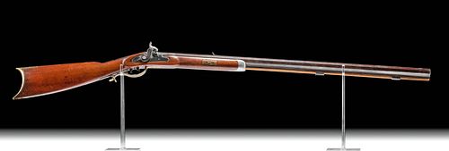 19TH C. USA LONG BARREL WOOD & IRON