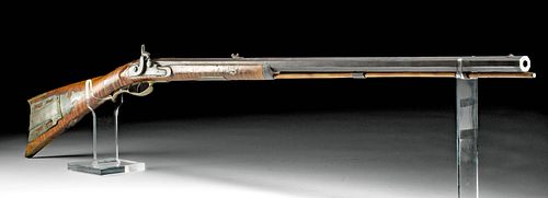 19TH C. USA TIGER MAPLE LONG BARREL