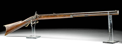 19TH C. USA WOOD LONG BARREL