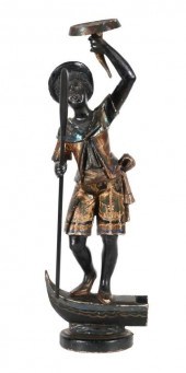 19TH C VENETIAN BLACKAMOOR CAR