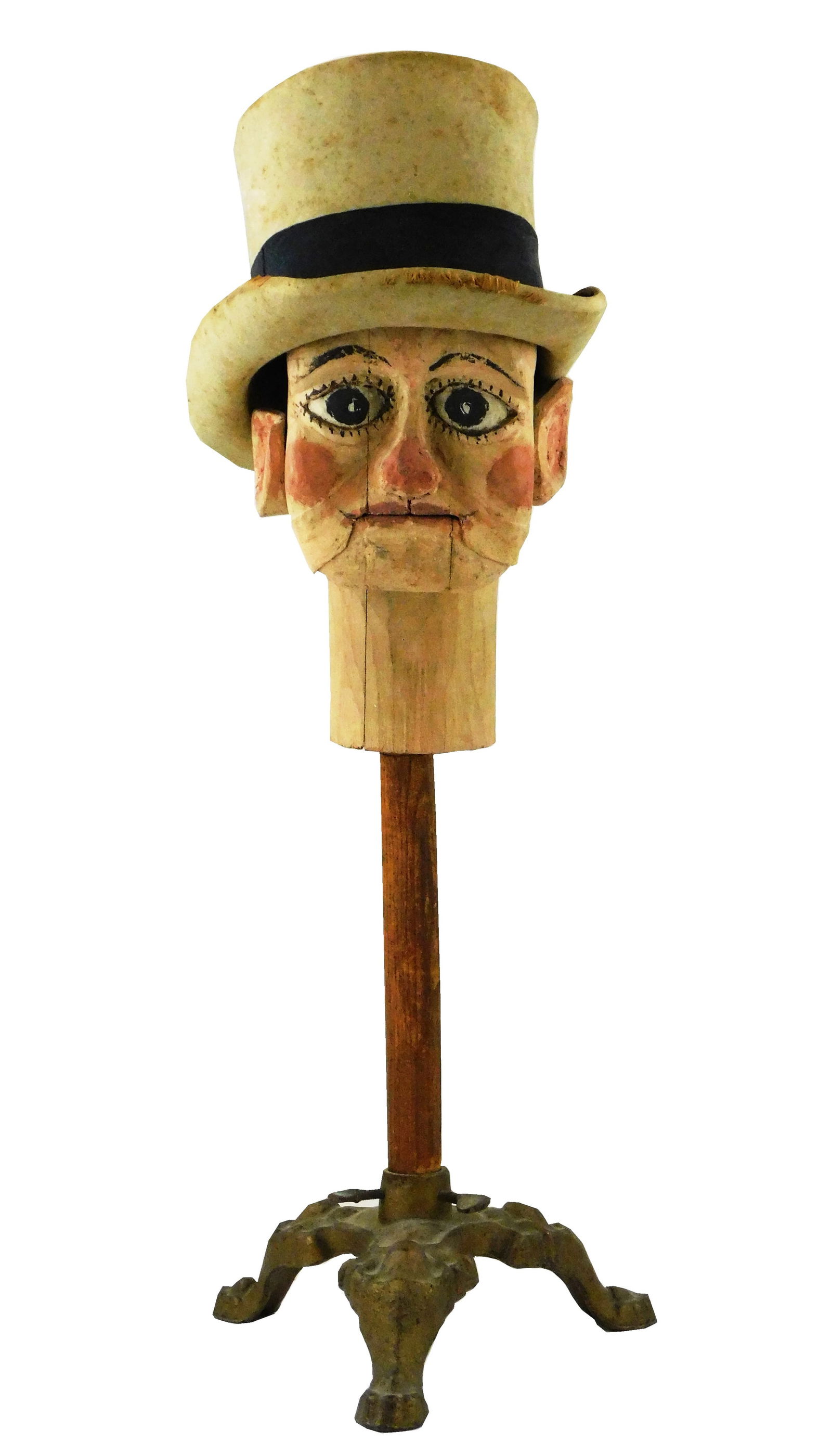 19TH C. VENTRILOQUIST DUMMY HEAD,