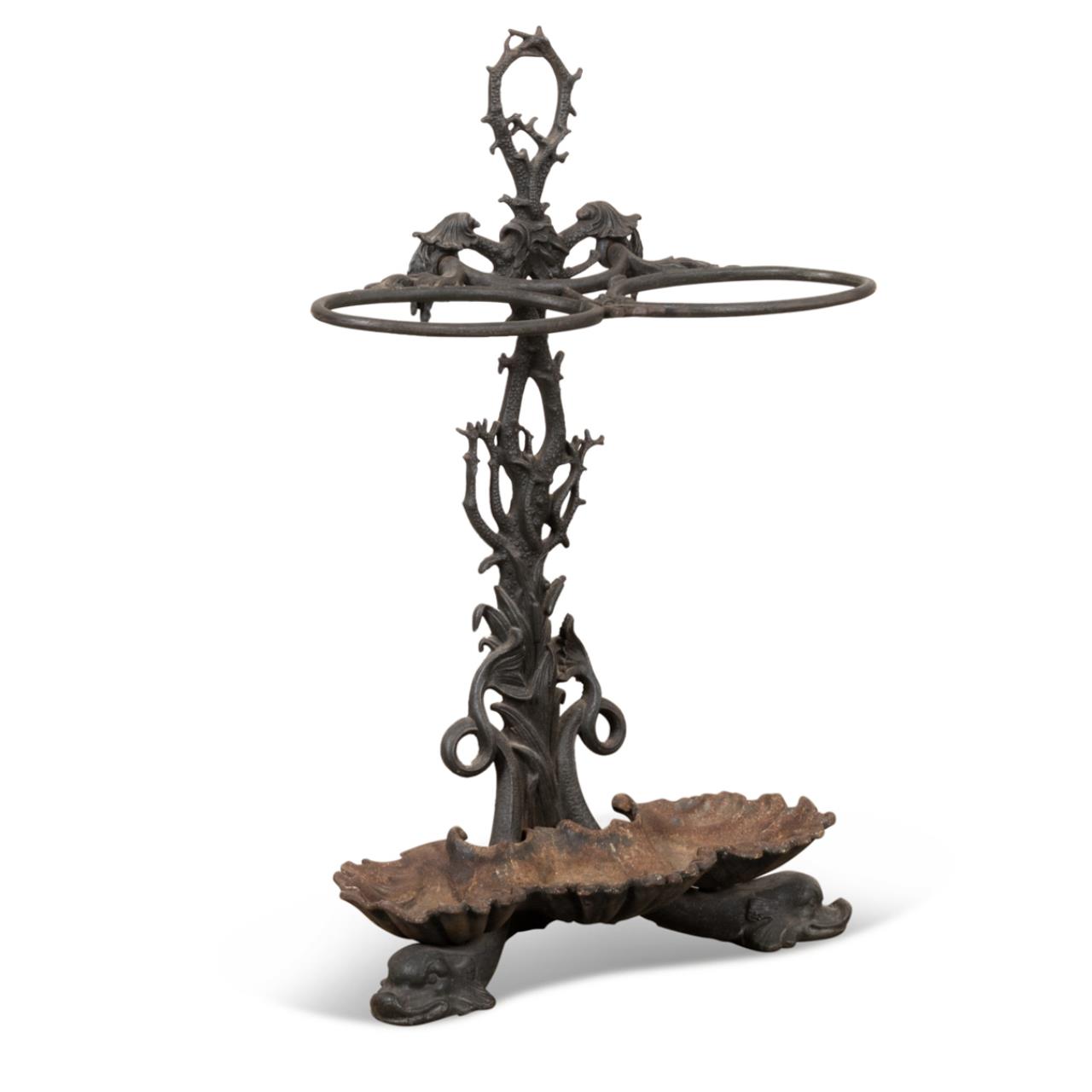 19TH C. VICTORIAN DOLPHIN CAST IRON