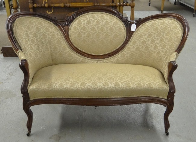 19th c. Victorian settee. 59'' W.