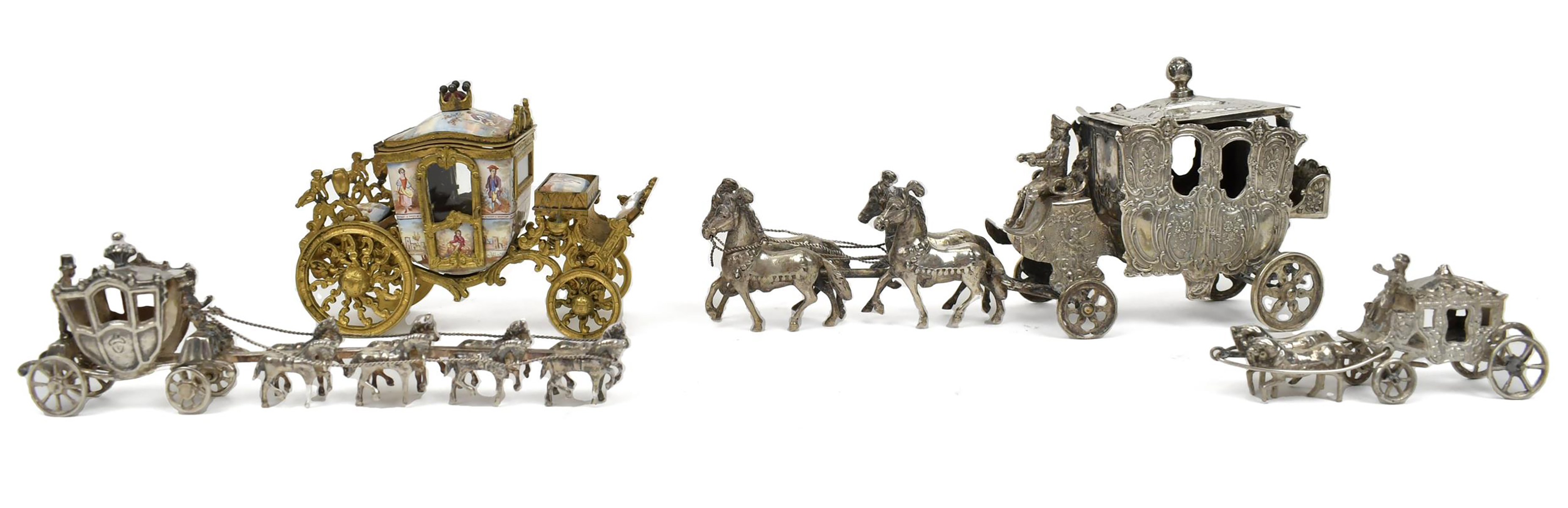19TH C. VIENNESE CARRIAGE AND THREE