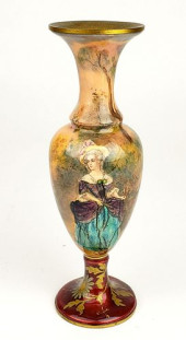 19TH C. VIENNESE ENAMEL VASE<b