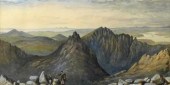 19TH C. WATERCOLOR, "GOAT FELL