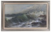 19TH C. WATERCOLOR SEASCAPE Cr