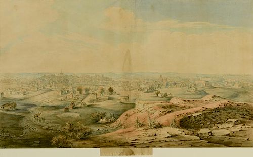 19TH C. WATERCOLOR VIEW,