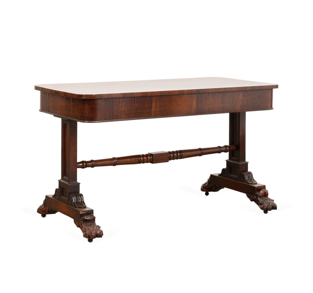 19TH C. WILLIAM IV ROSEWOOD LIBRARY