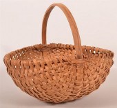 19TH C. WOVEN OAK SPLINT HARVE