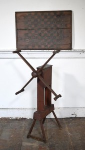 19TH C. YARN WINDER AND CHECKE