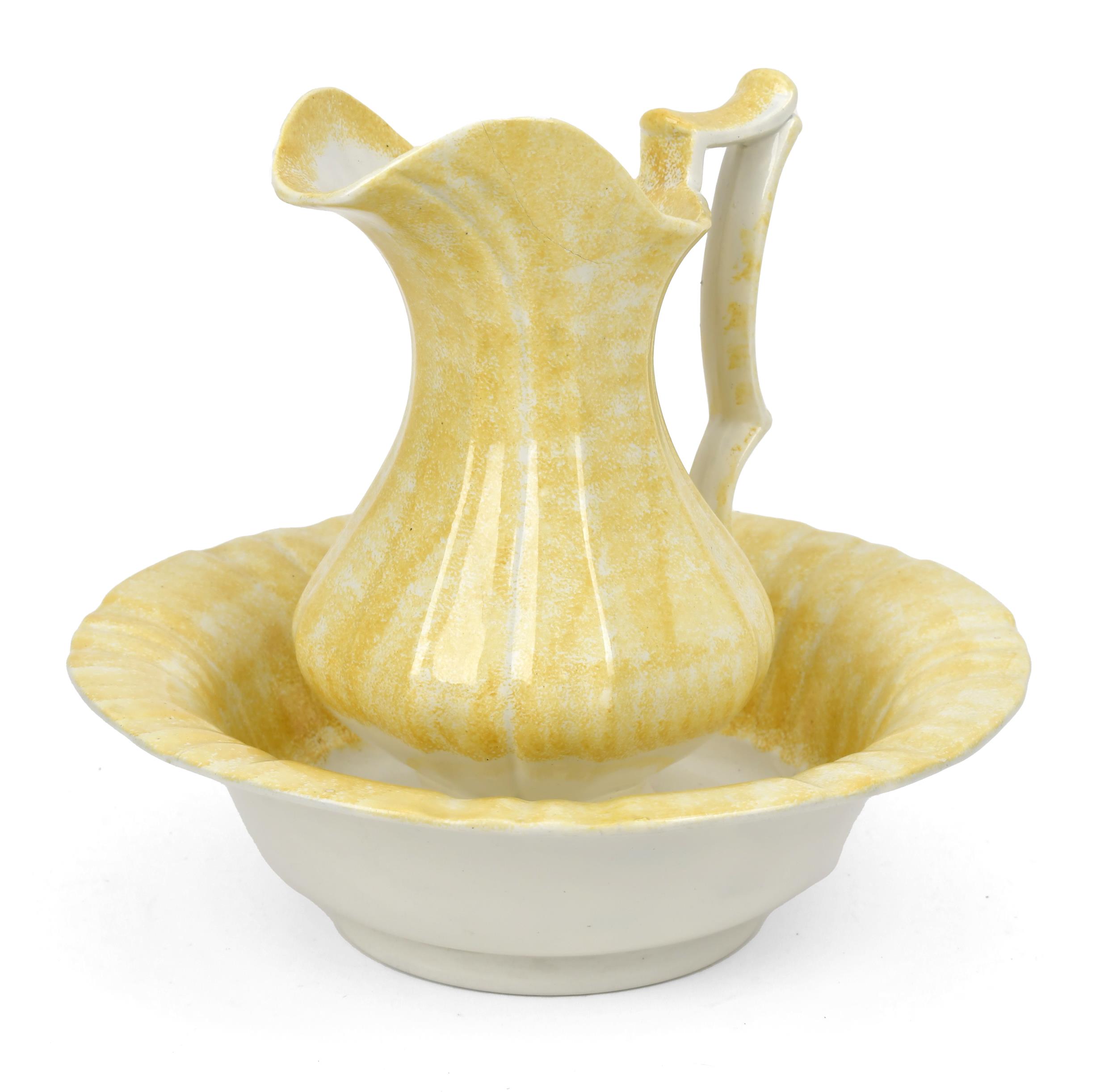 19TH C. YELLOW SPATTERWARE