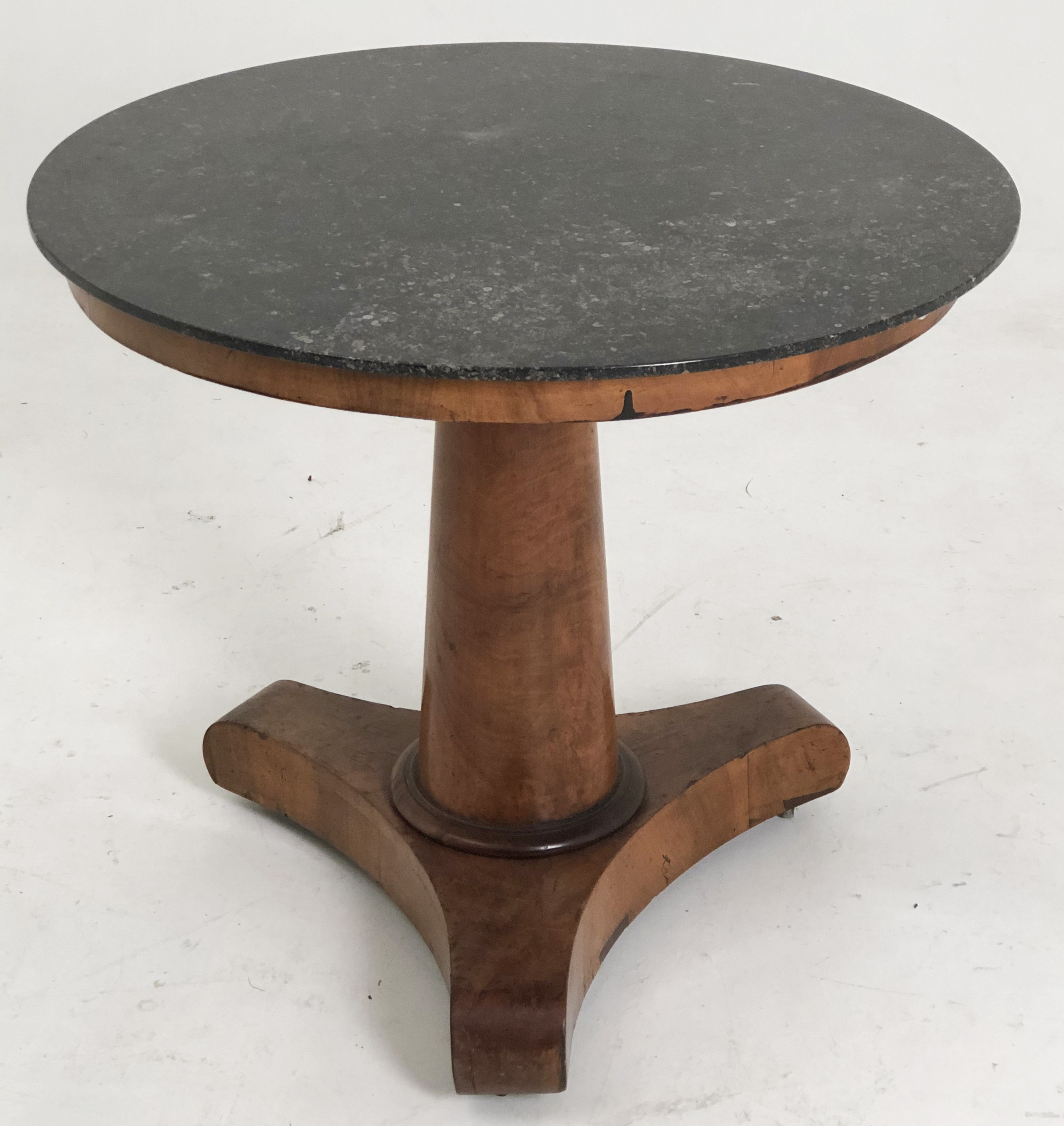 19TH C.EMPIRE STYLE WALNUT M/TOP