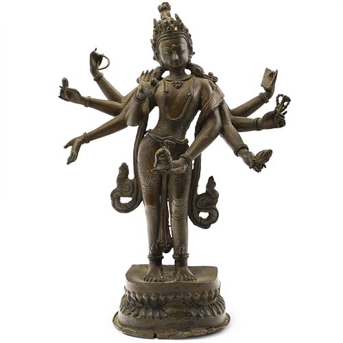 19TH CENT. BRONZE DURGA