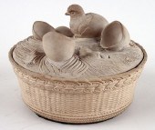 19TH CENT. CANEWARE COVERED DI