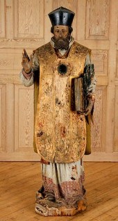 19TH CENT. CARVED WOOD RELIGIO