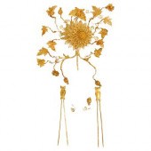 19TH CENT. CHINESE GOLD HAIRPI