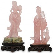 19TH CENT. CHINESE ROSE QUARTZ